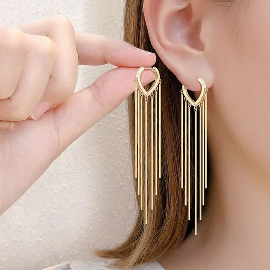 korean long beautiful earring
