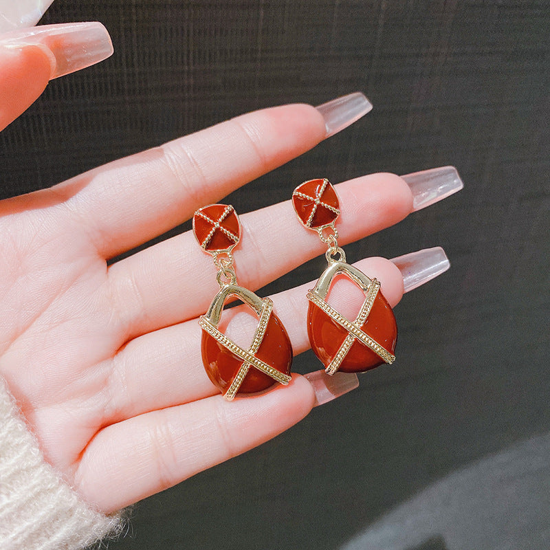 korean red beautiful Earring