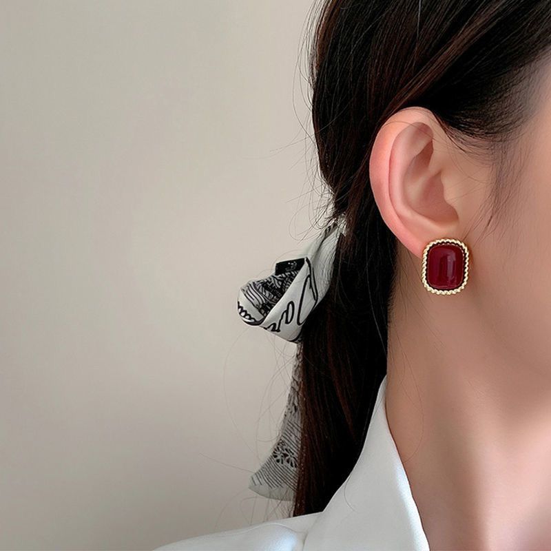 Korean beautiful red Earring