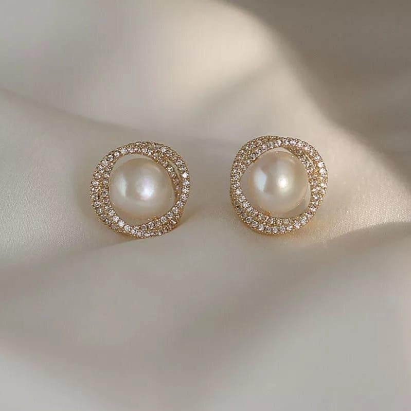 Korean Kold Zirconia Stud Earring