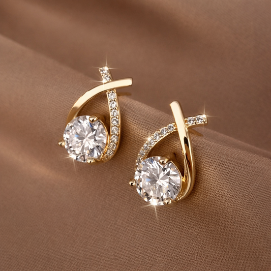 Diamond minimal earrings