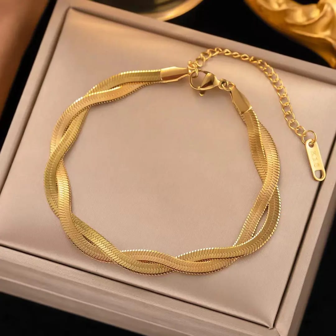 Korean Anti-Tarnish double layerd bracelet