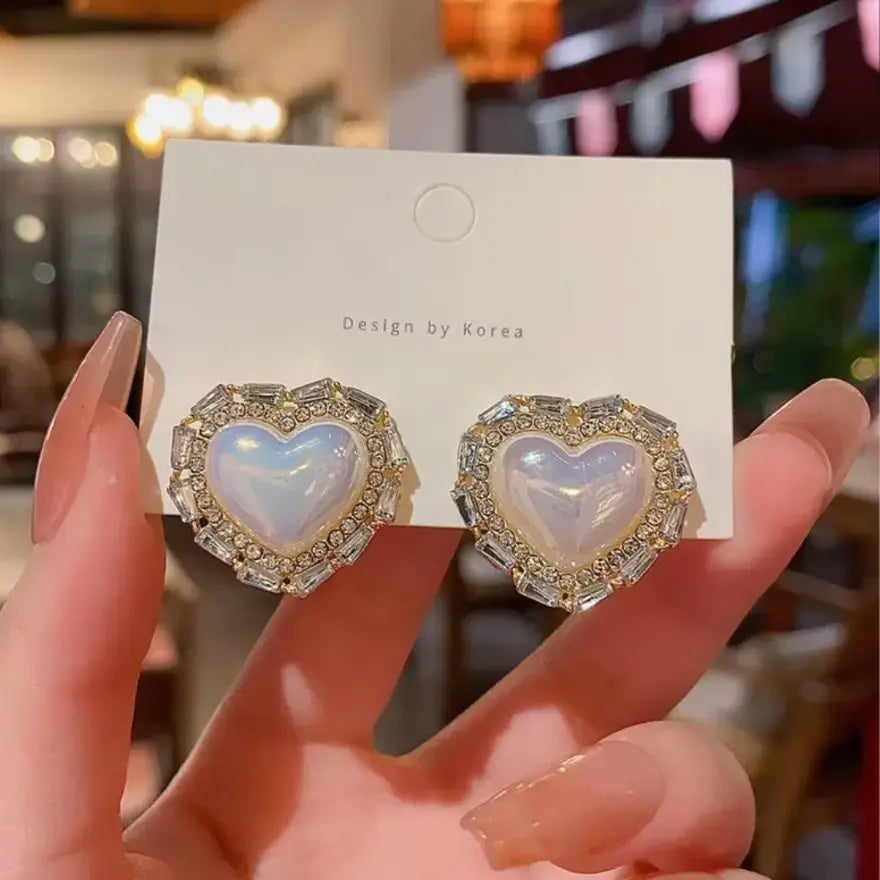 Korean heart shape luxurious Earring