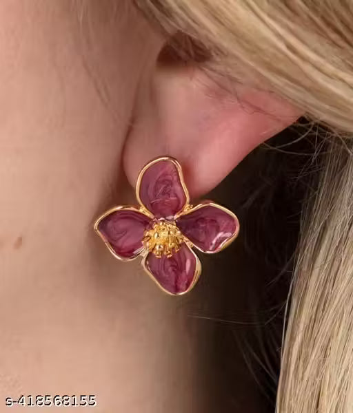 Korean Flower Luxurious Earring