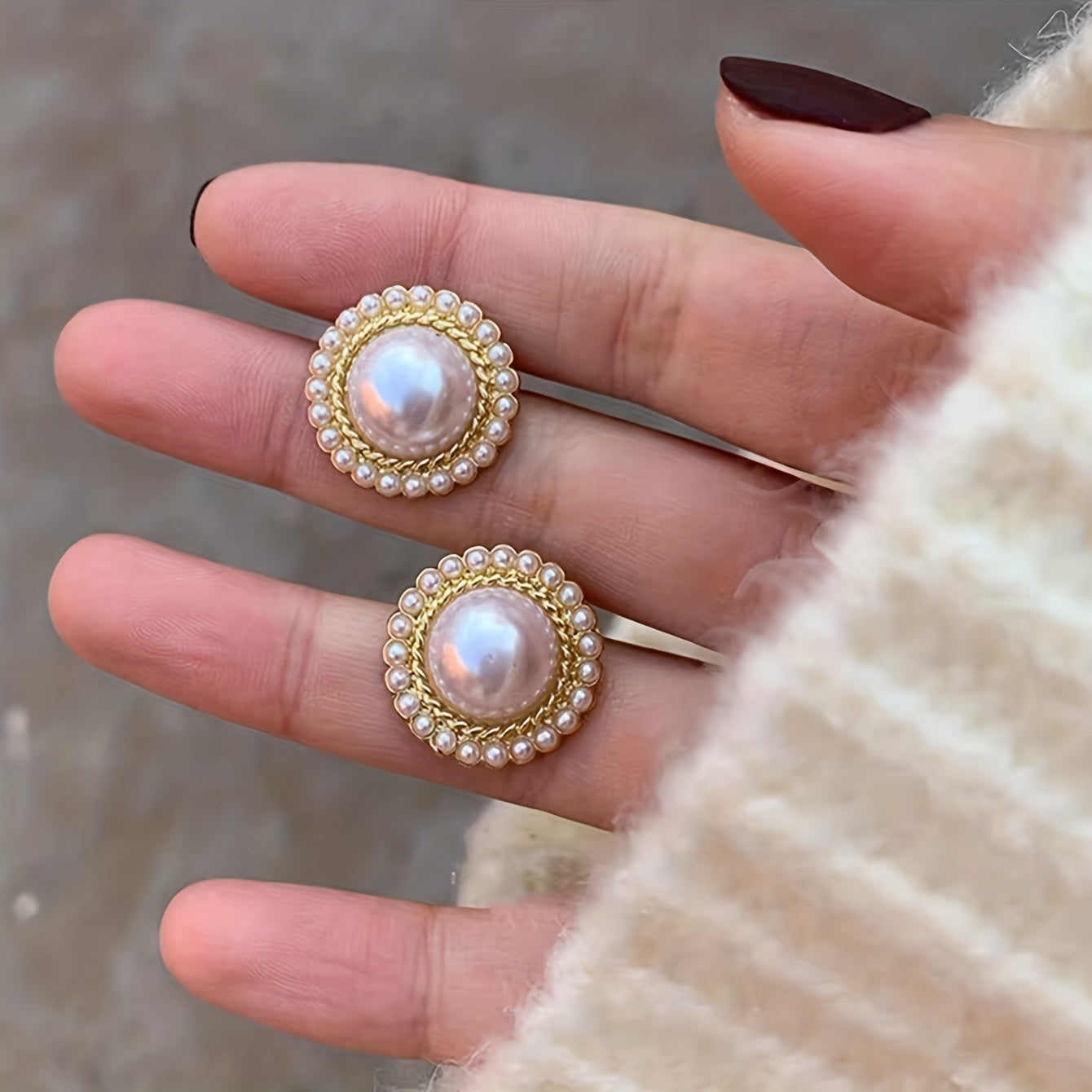 Korean circle cute earring