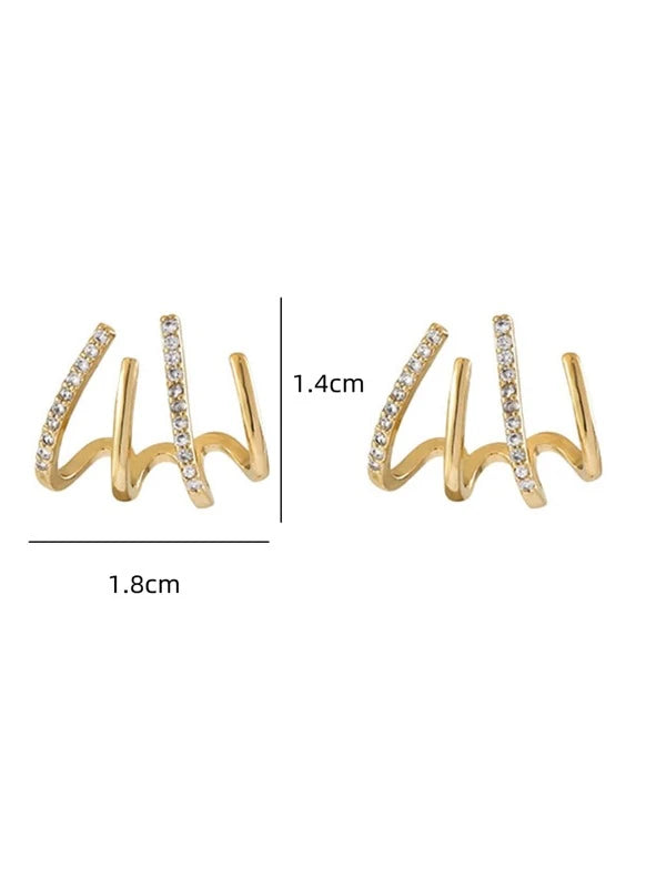 Korean Luxurious Gold Beautiful Stud Earring