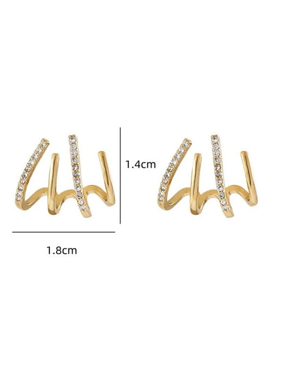 Korean Luxurious Gold Beautiful Stud Earring3