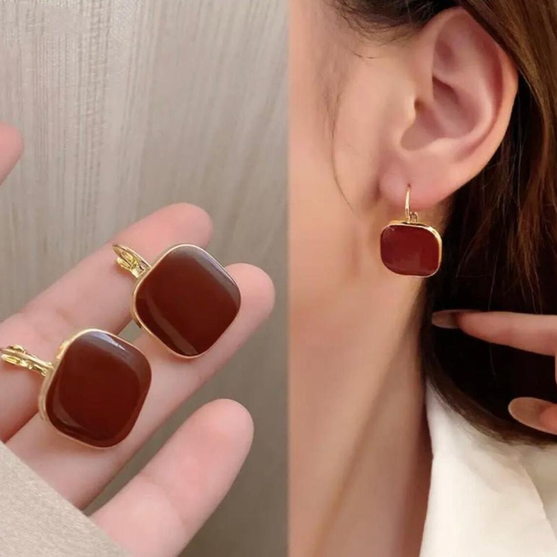 Korean Square premium Earring