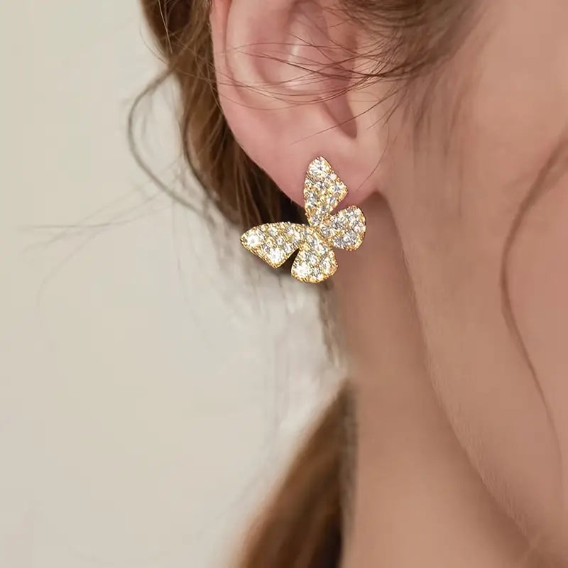 Korean Butterfly diamond Earring