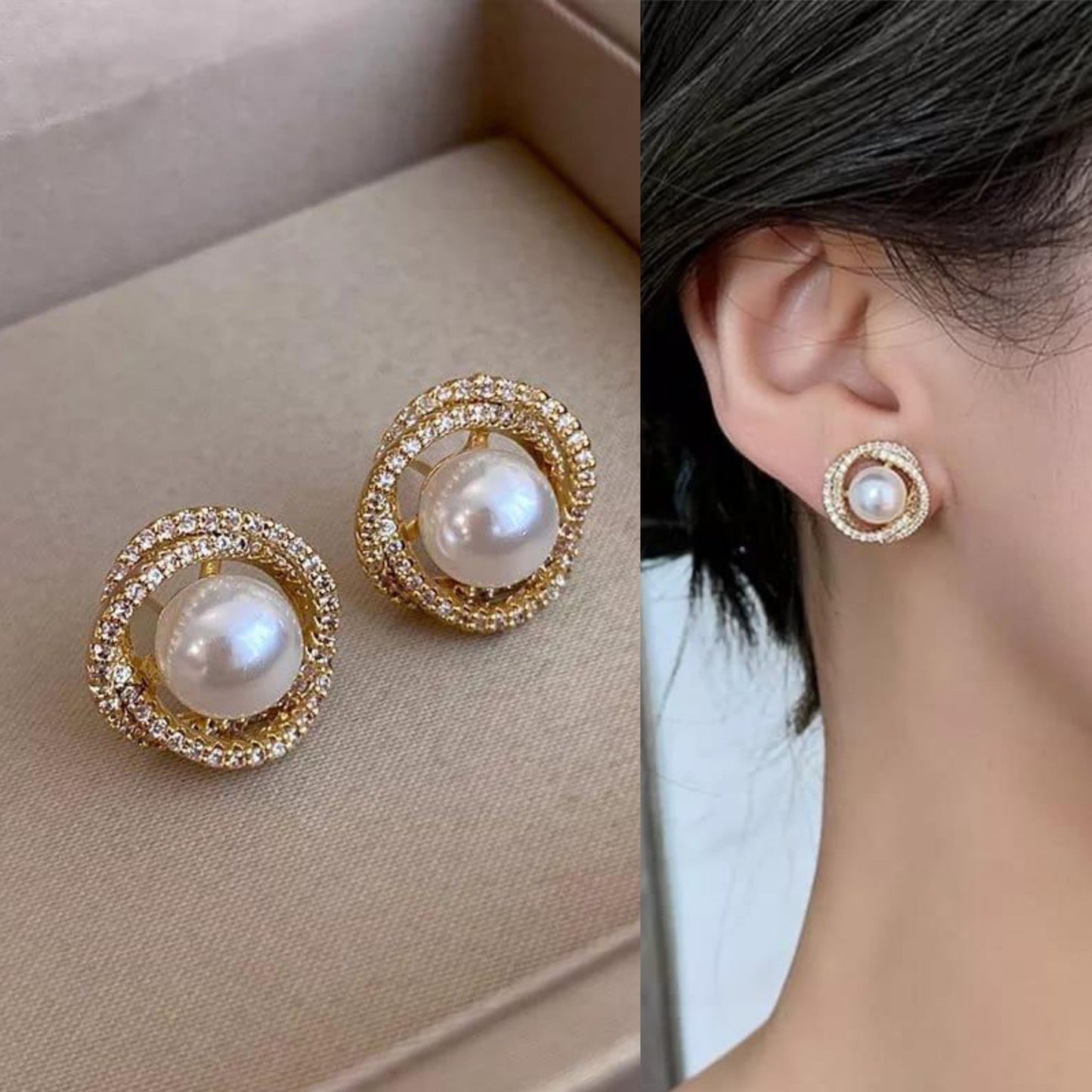Korean Kold Zirconia Stud Earring