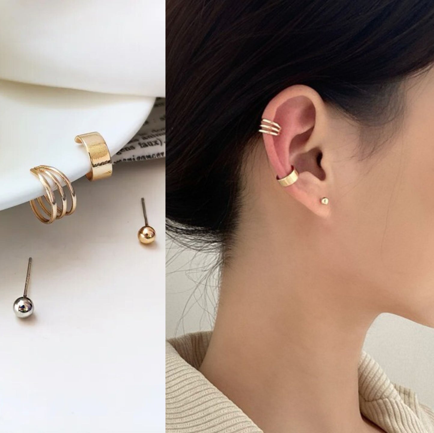 korean beautiful pack of 3 Earring