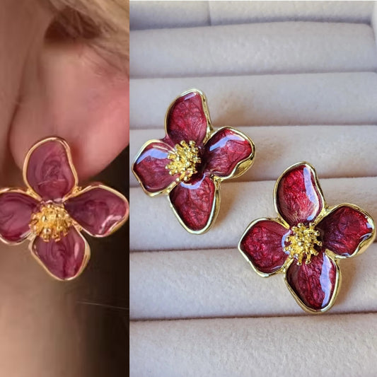 Korean Flower Luxurious Earring