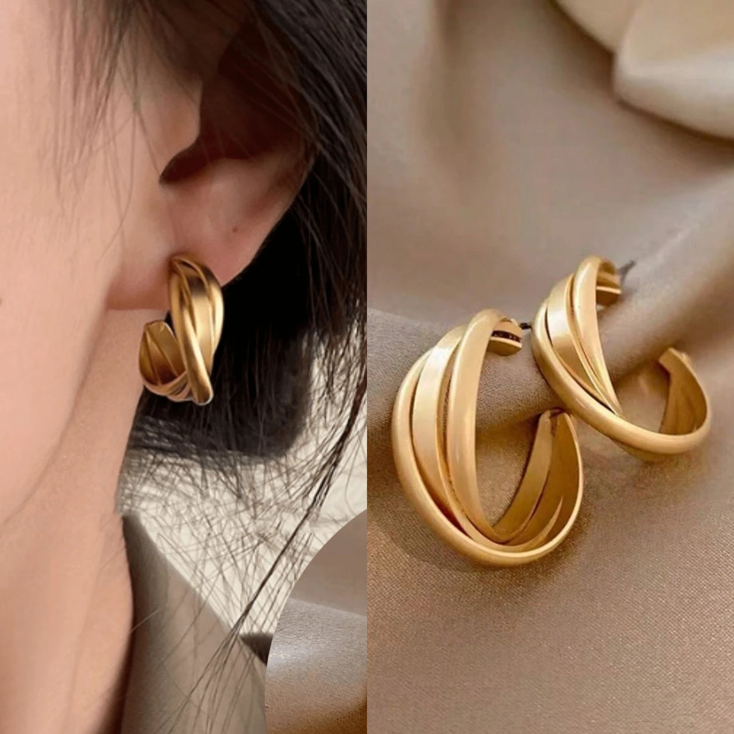 Korean gold Luxurious Earring
