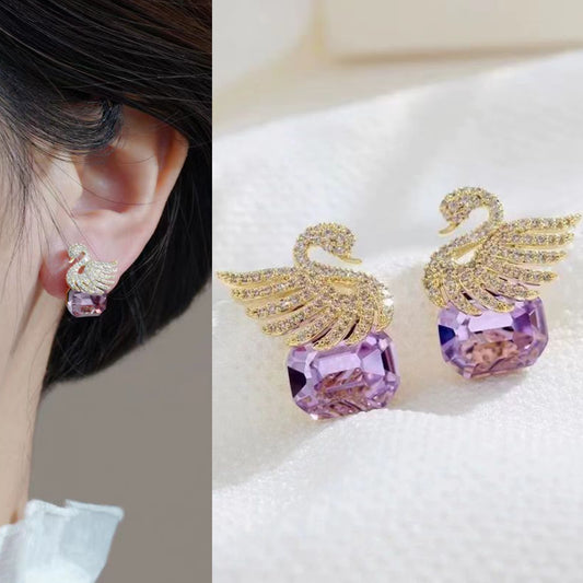 Korean luxurious cute Crystal earring