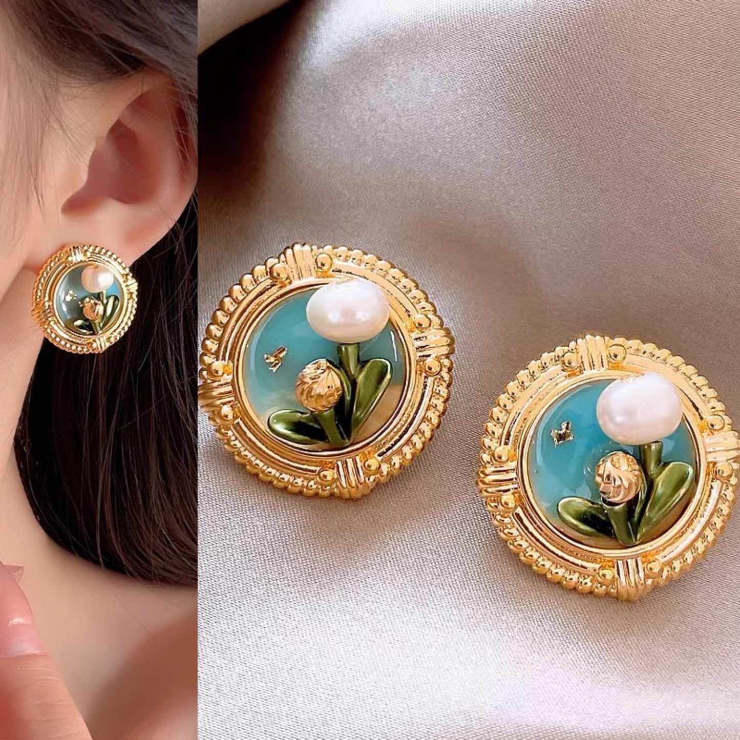 Korean unique luxurious earring