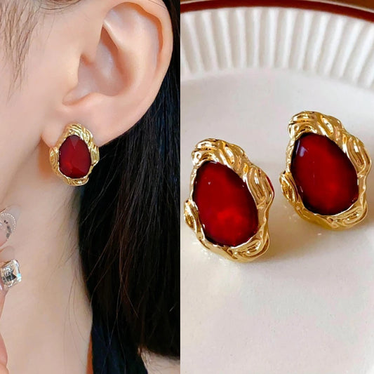 Korean red beautiful Earring