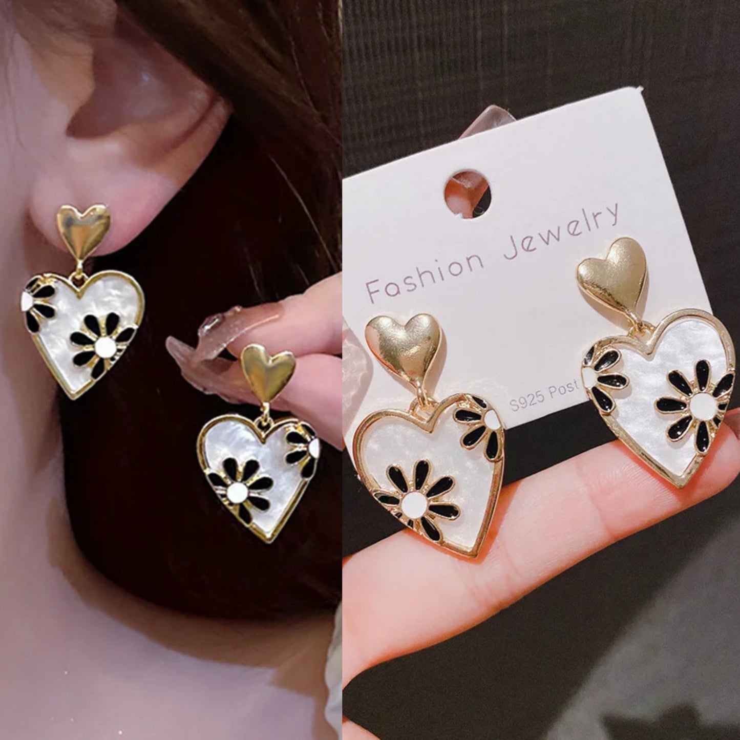 korean Heart Shape Cute Earring