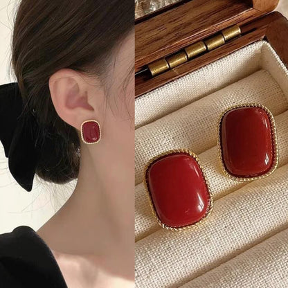 Korean beautiful red Earring