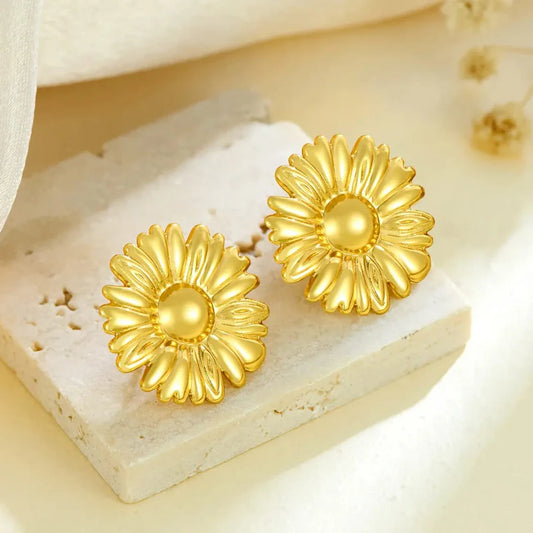 Korean gold anti tarnish earring