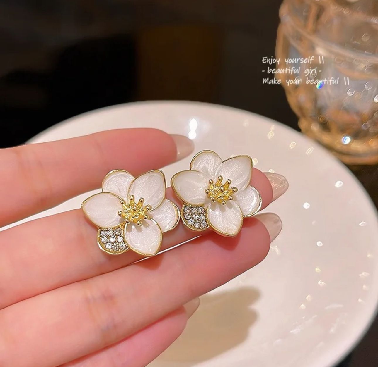 Korean Flower cute Earring