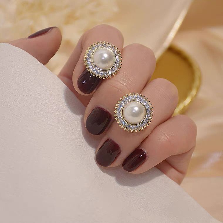 Korean cute Zirconia Pearl Earring