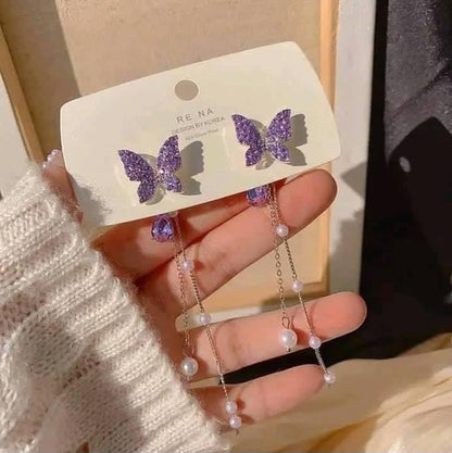 Korean Purple Luxurious Earring