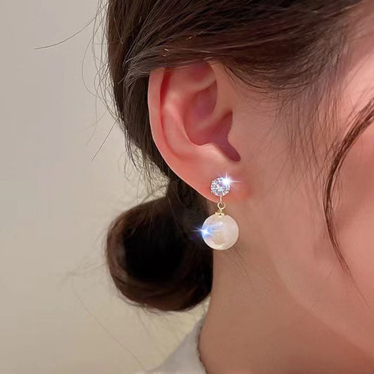 Korean cute Pearl stone Earring