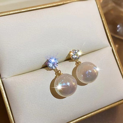 Korean cute Pearl stone Earring