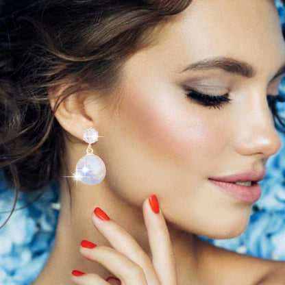 Korean cute Pearl stone Earring