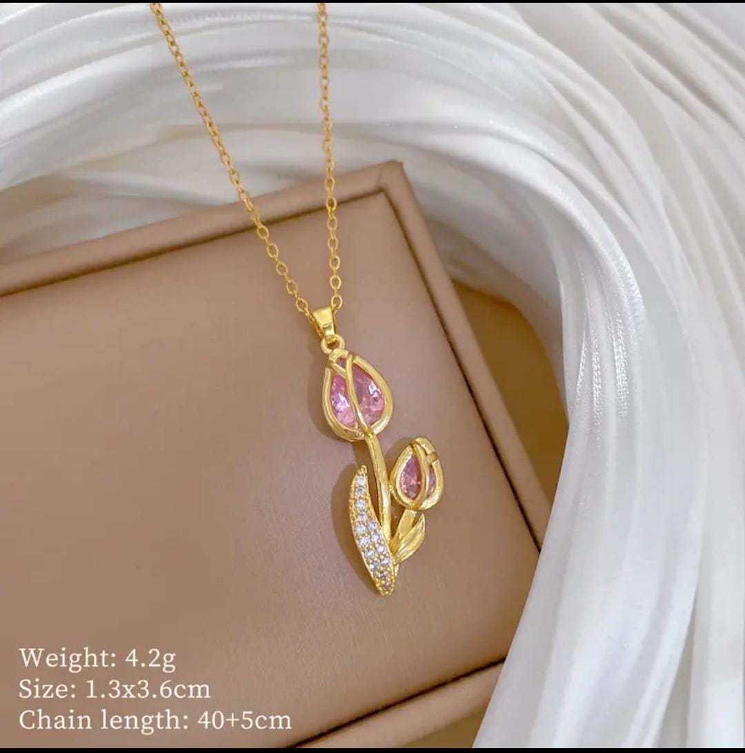 Korean Anti-Tarnish Flower Pendant