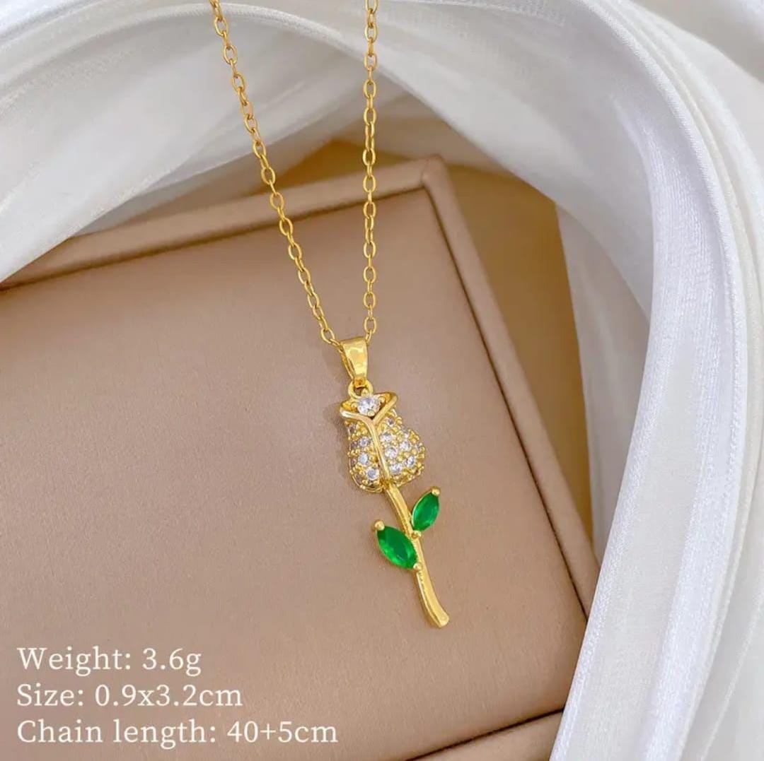 Korean beautiful Lotus Anti Tarnish Pendant