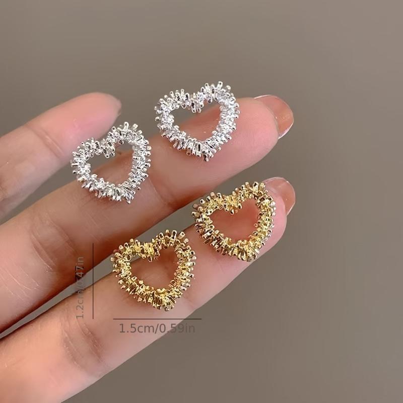 Korean cute heart earring