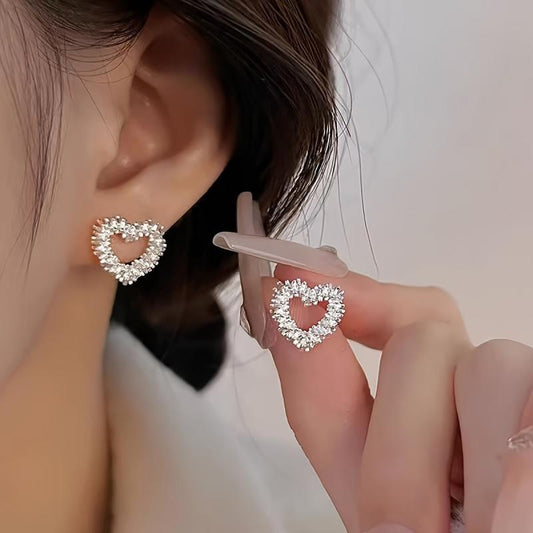 Korean cute heart earring