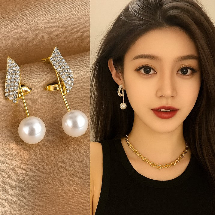 Korean Beautiful Luxurious Pearl  Drop Earring