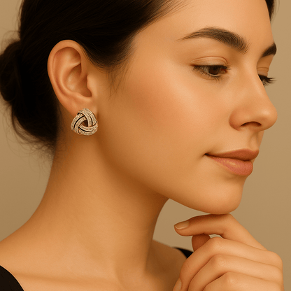 Cute Stylish Sparkling Crystal Triangle Stud Earrings3