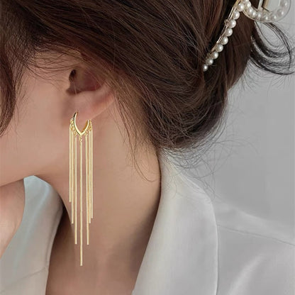 korean long beautiful earring