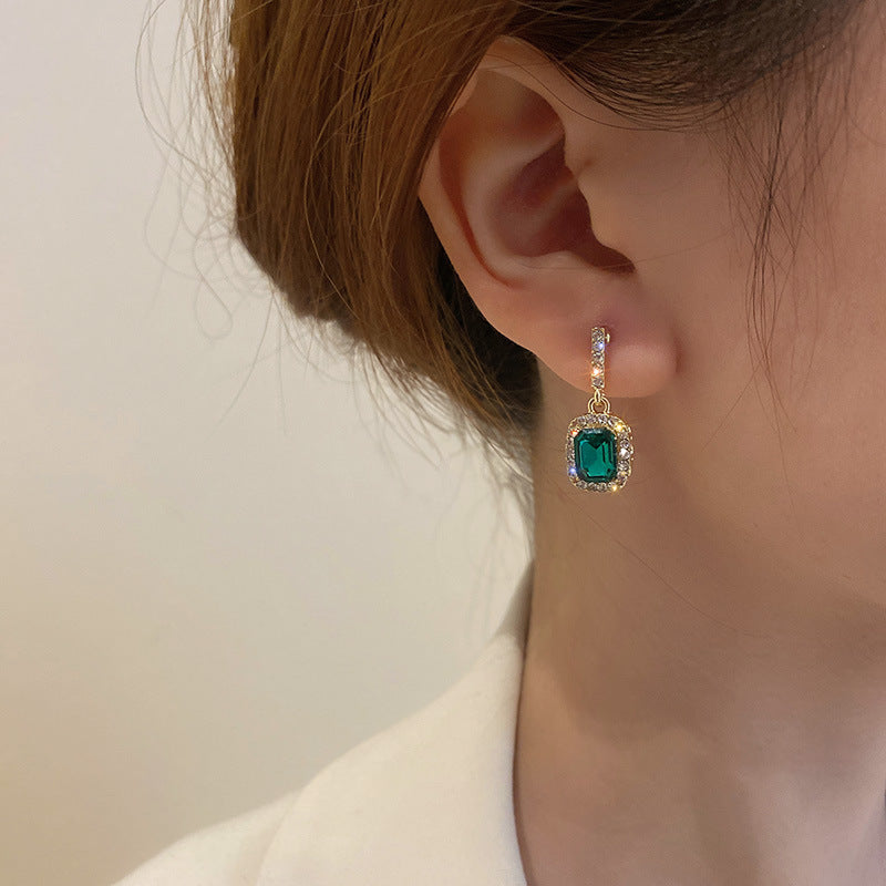 Korean Green Diamond Earring