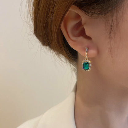 Korean Green Diamond Earring