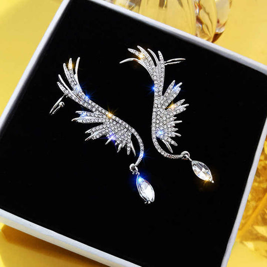 korean Luxurious wings diamond earring3