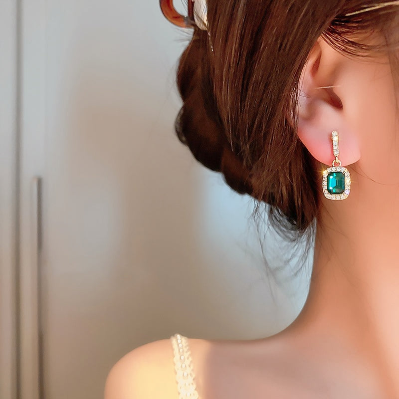 Korean Green Diamond Earring