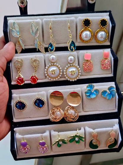 Korean beautiful Earrings pack of 12