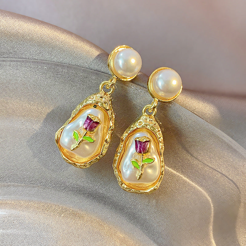 Korean flower Luxurious Earring