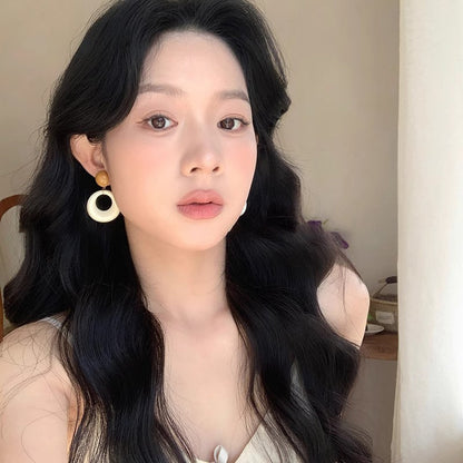 Korean beautiful Unique circle earring