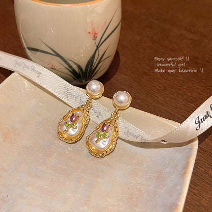 Korean flower Luxurious Earring