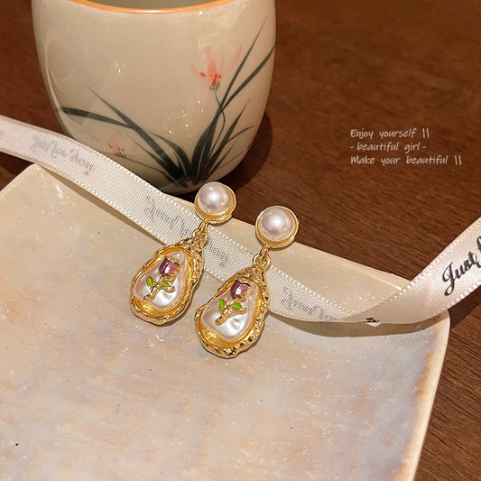 Korean flower Luxurious Earring