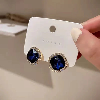 koreran luxurious Blue stone Beautiful stud Earring3