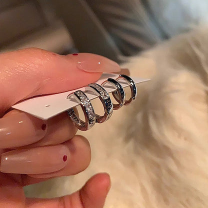 Korean silver 4 pc Earring set