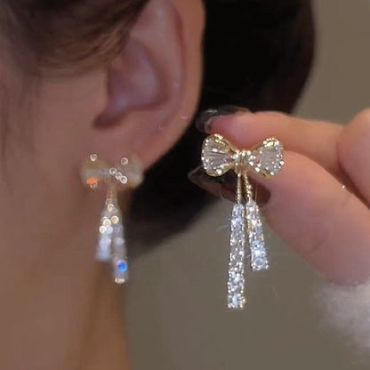 korean bowknot beautiful drop earring