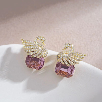 Korean luxurious cute Crystal earring
