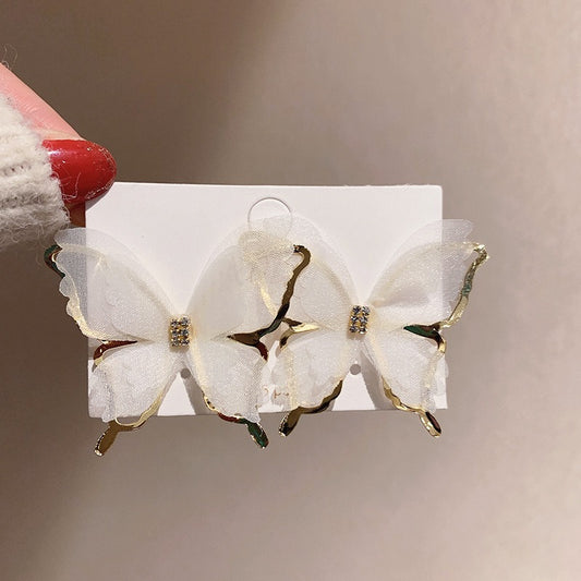 Korean white Butterfly Earring